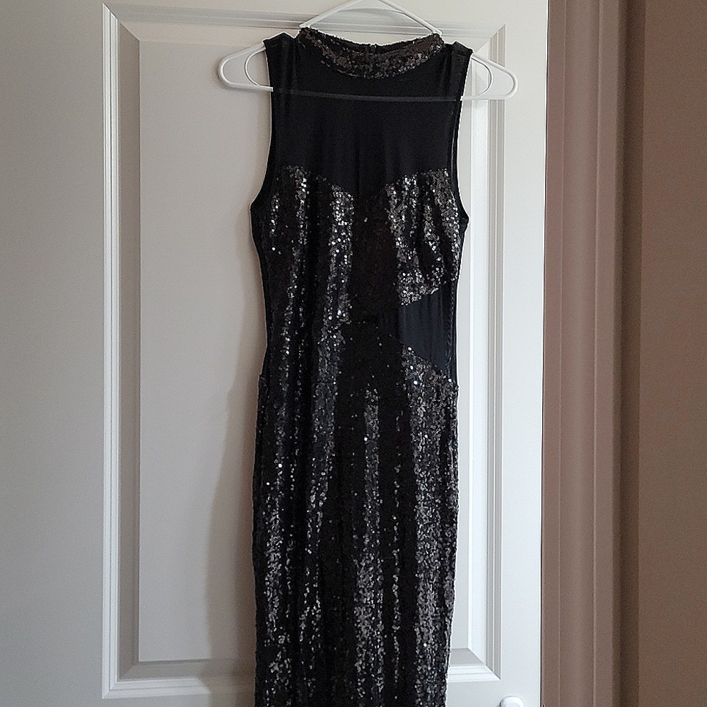 Formal Dress Black Sequin